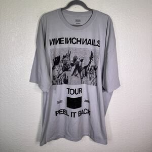 Nine Inch Nails Peel It Back Tour Shirt Men XXXL 2025 Concert Merch Tee 3XL Grey